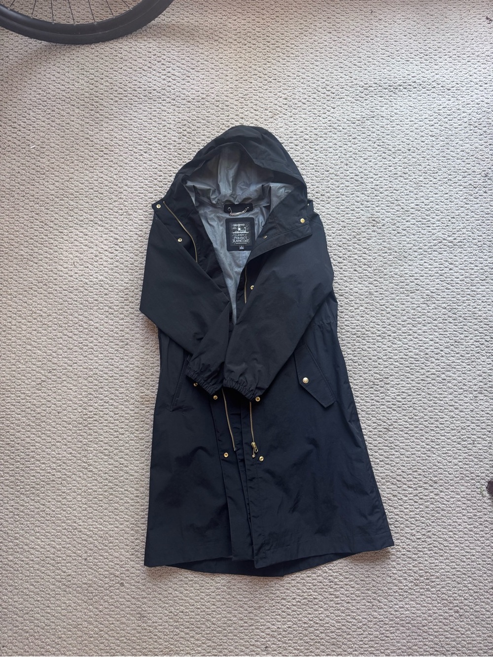 J. Crew Perfect Raincoat Size Small Black